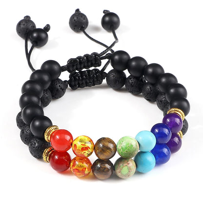 Bracelet 7 Chakras 8 mm – Lave Ajustable