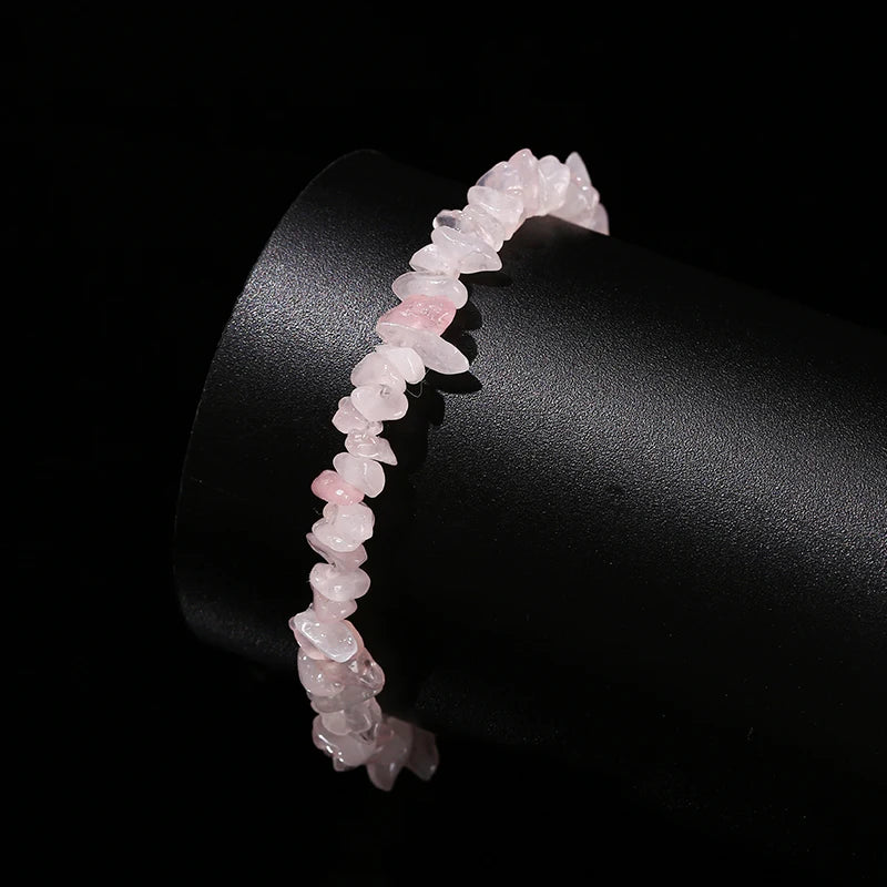 Bracelet Quartz Rose Brute Réglable