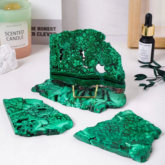 Pierre Malachite Œil Vert – Divination & Décoration