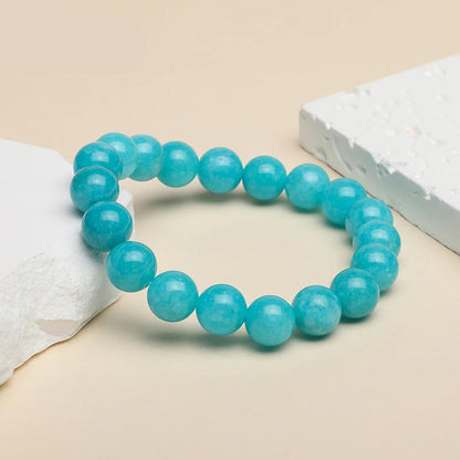 Bracelet Amazonite Bleue & Quartz – Reiki (6-10 mm)