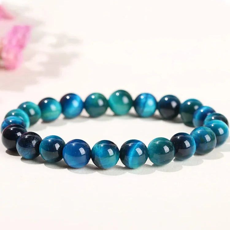Bracelet Œil de Tigre Bleu – Yoga & Méditation