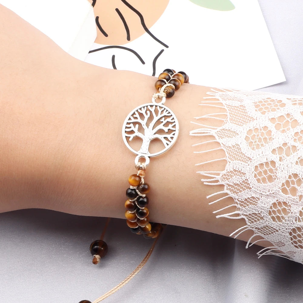 Bracelet Arbre de Vie & Œil de Tigre