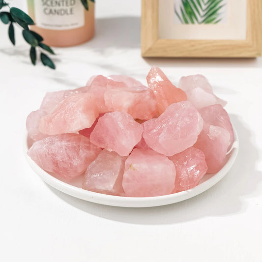 50g de Pierres Quartz Rose Brutes – Décoration