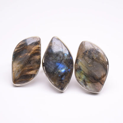 Bague Ajustable Labradorite – Guérison & Mode