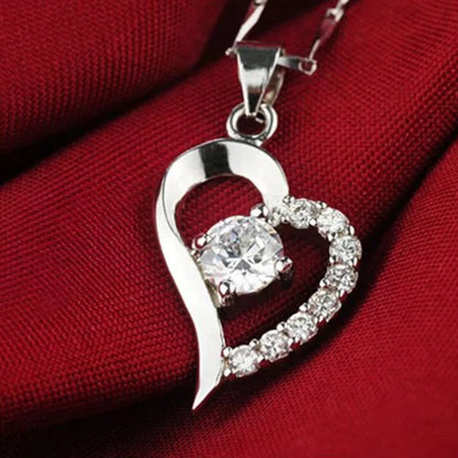 Collier Argent 925 Cœur Améthyste Luxe