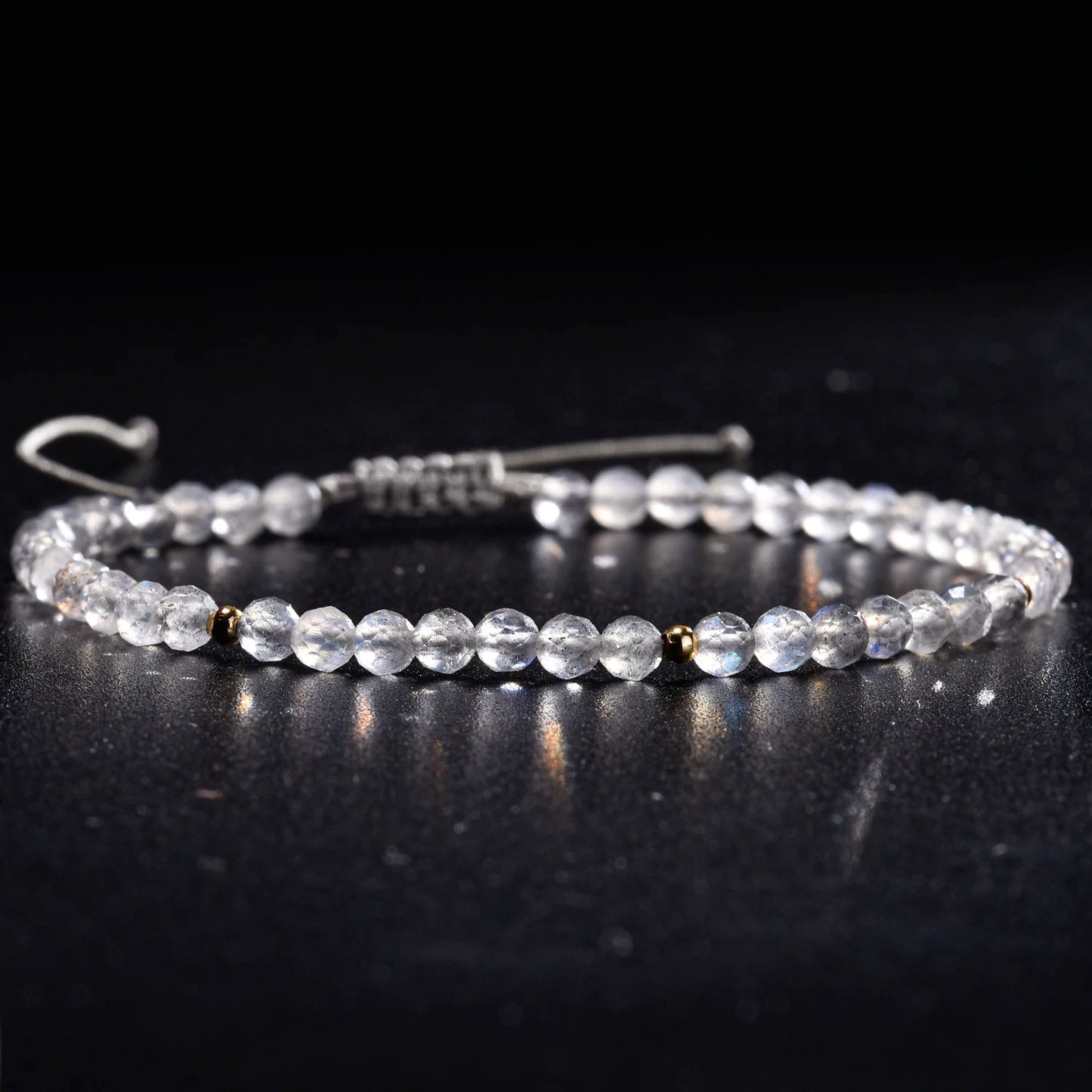 Bracelet Labradorite 3 mm – Fin et Ajustable