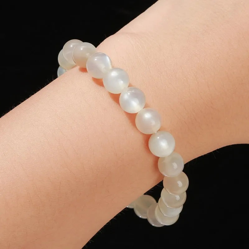 Bracelet Mala Pierre de Lune – Équilibre & Méditation