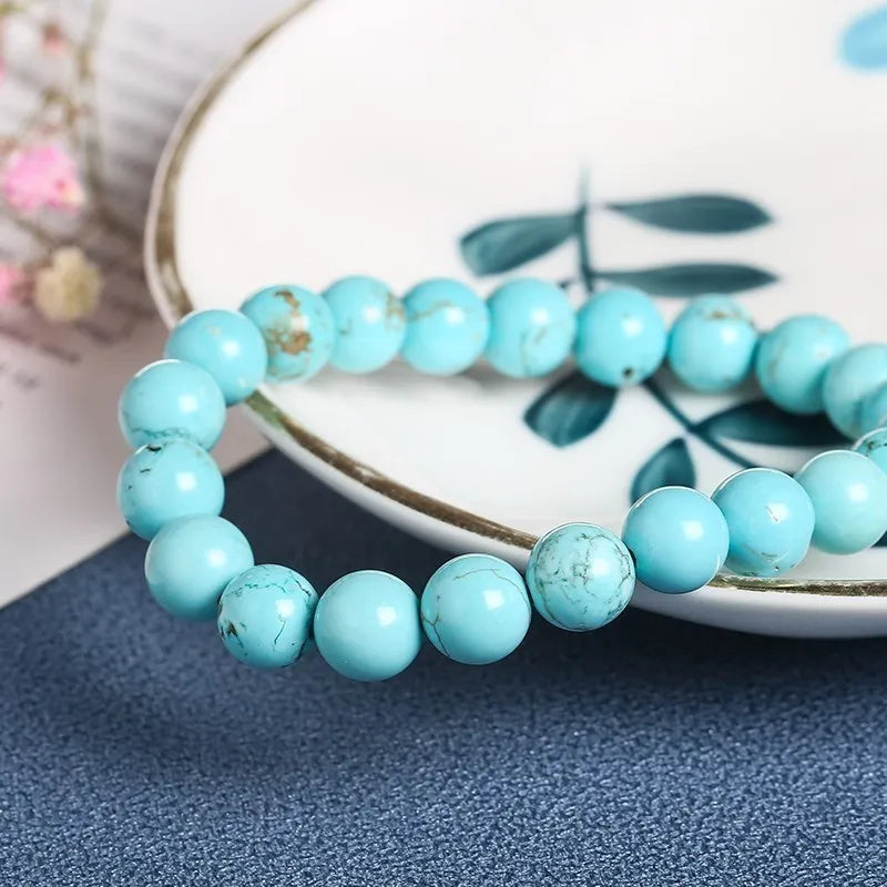 Bracelet Turquoise Bleue (6-10 mm) – Homme/Femme