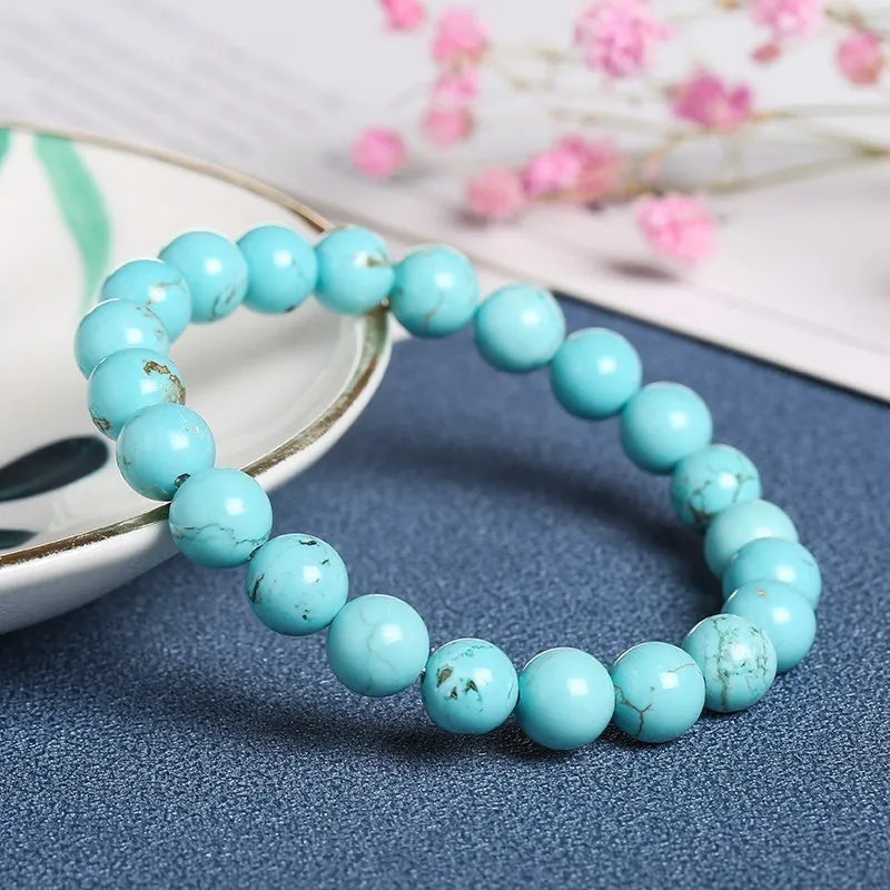 Bracelet Turquoise Bleue (6-10 mm) – Homme/Femme