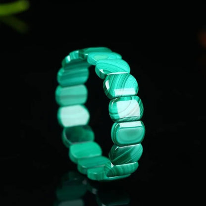 Bracelet Rectangulaire Malachite & Chrysocolle