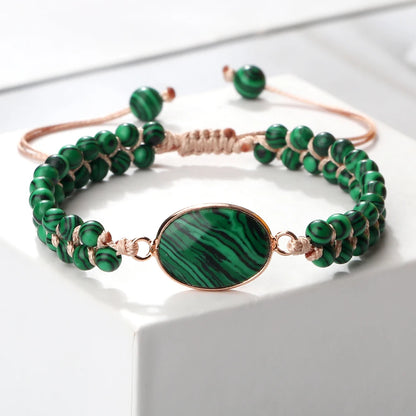 Bracelet Malachite Vert – Pierre Naturelle & Énergie