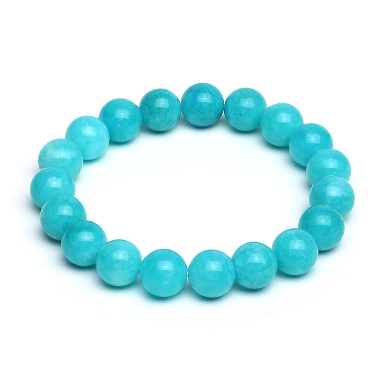 Bracelet Amazonite Bleue & Quartz – Reiki (6-10 mm)