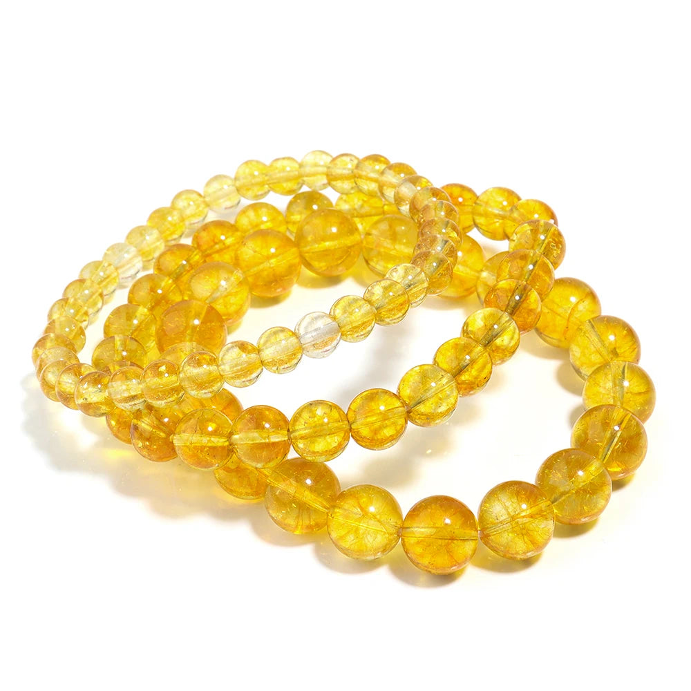 Bracelet Citrine – Quartz, Agate & Énergie