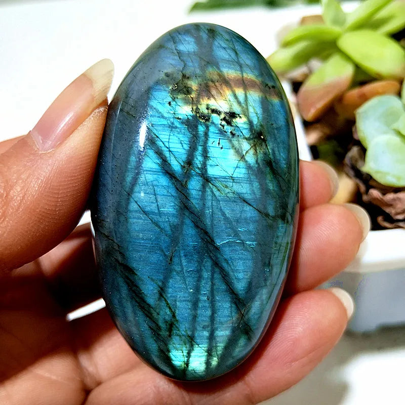 Pierre de Paume Labradorite Jaune – Feng Shui