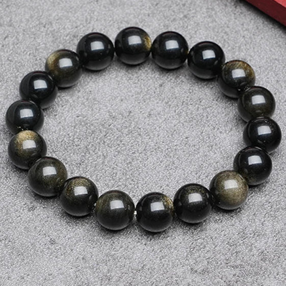 Bracelet Obsidienne Dorée – Mode & Méditation