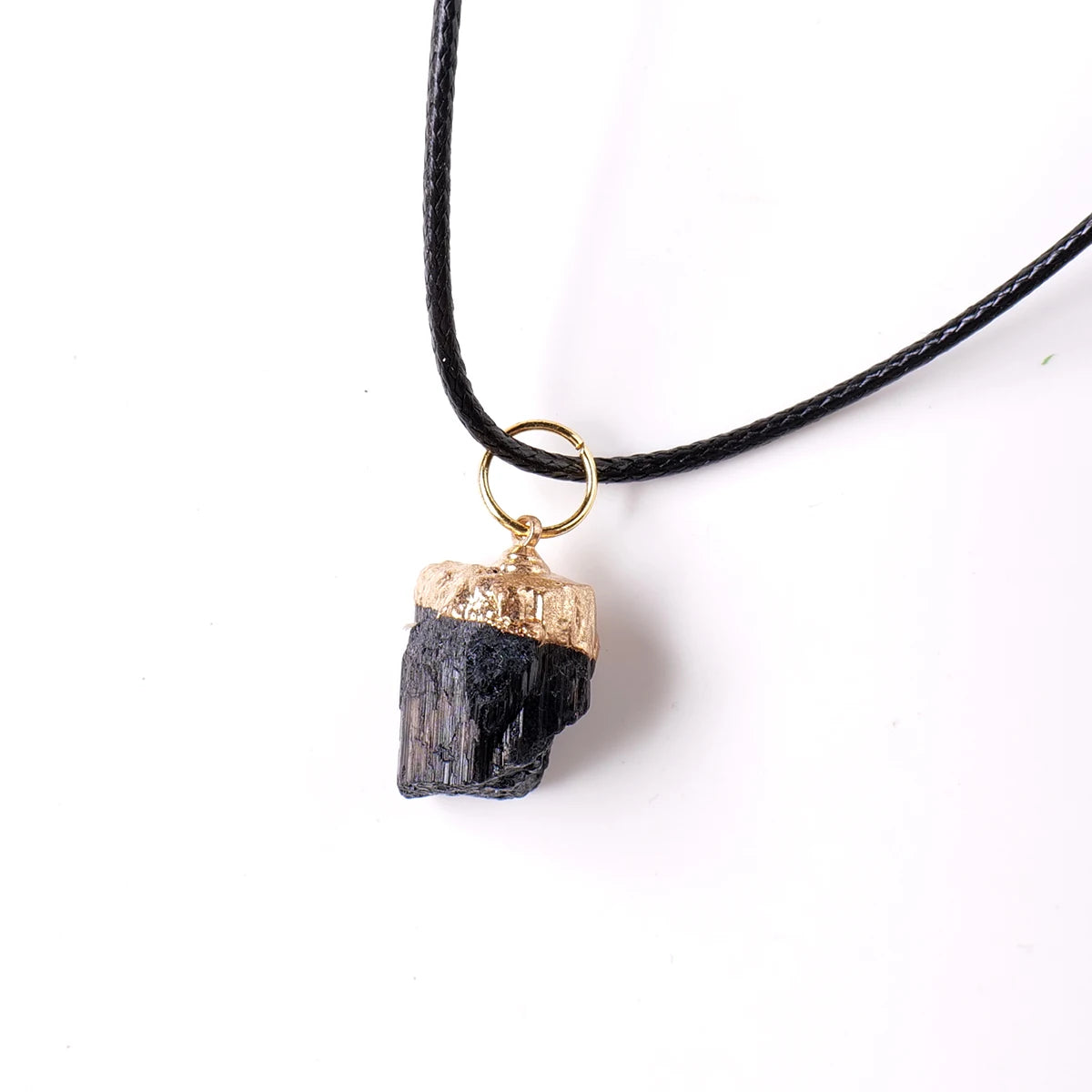 Pendentif Pierre de Protection Noire Tourmaline & Quartz