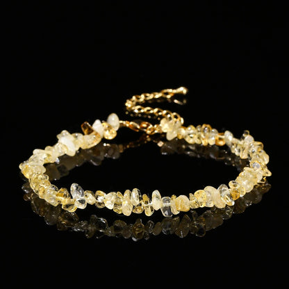 Bracelet Femme Citrine Brute Ajustable