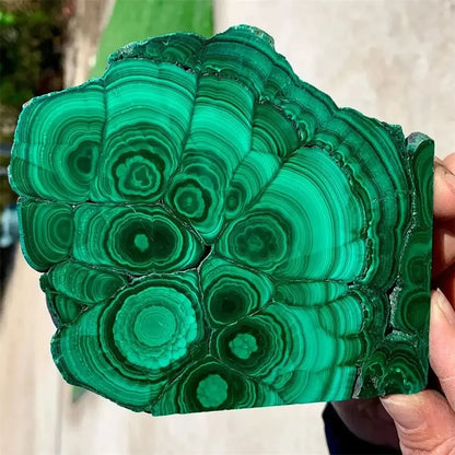 Tranche de Pierre Malachite Polie – Collection & Jardin