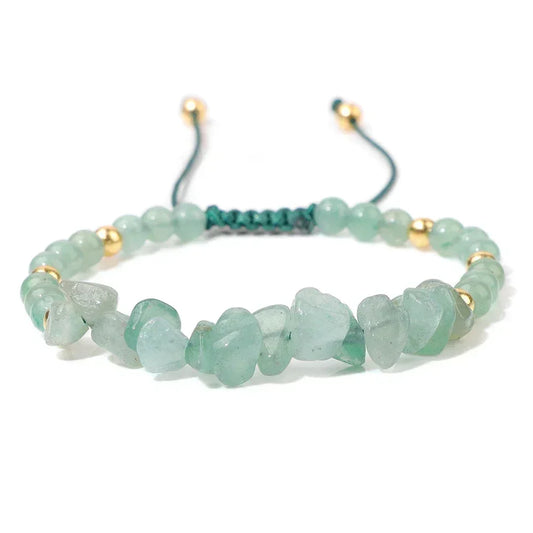 Bracelet Tressé Aventurine Ajustable