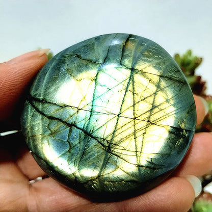 Pierre de Paume Labradorite Jaune – Feng Shui