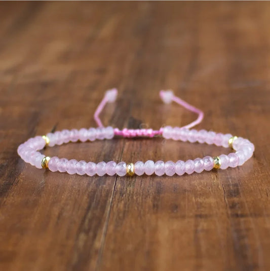 Bracelet Quartz Rose – Pierre Naturelle & Sérénité