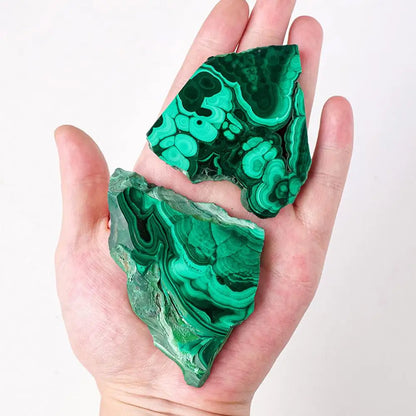 Tranches de Pierre Malachite Brute – Décor & Énergie