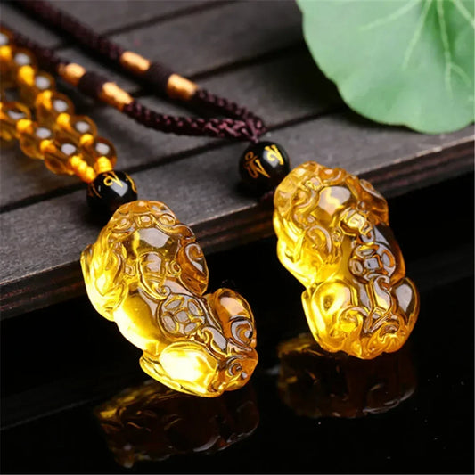 Collier Pixiu Citrine – Porte-Bonheur