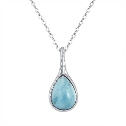 Collier Goutte Aigue-Marine Argent 925