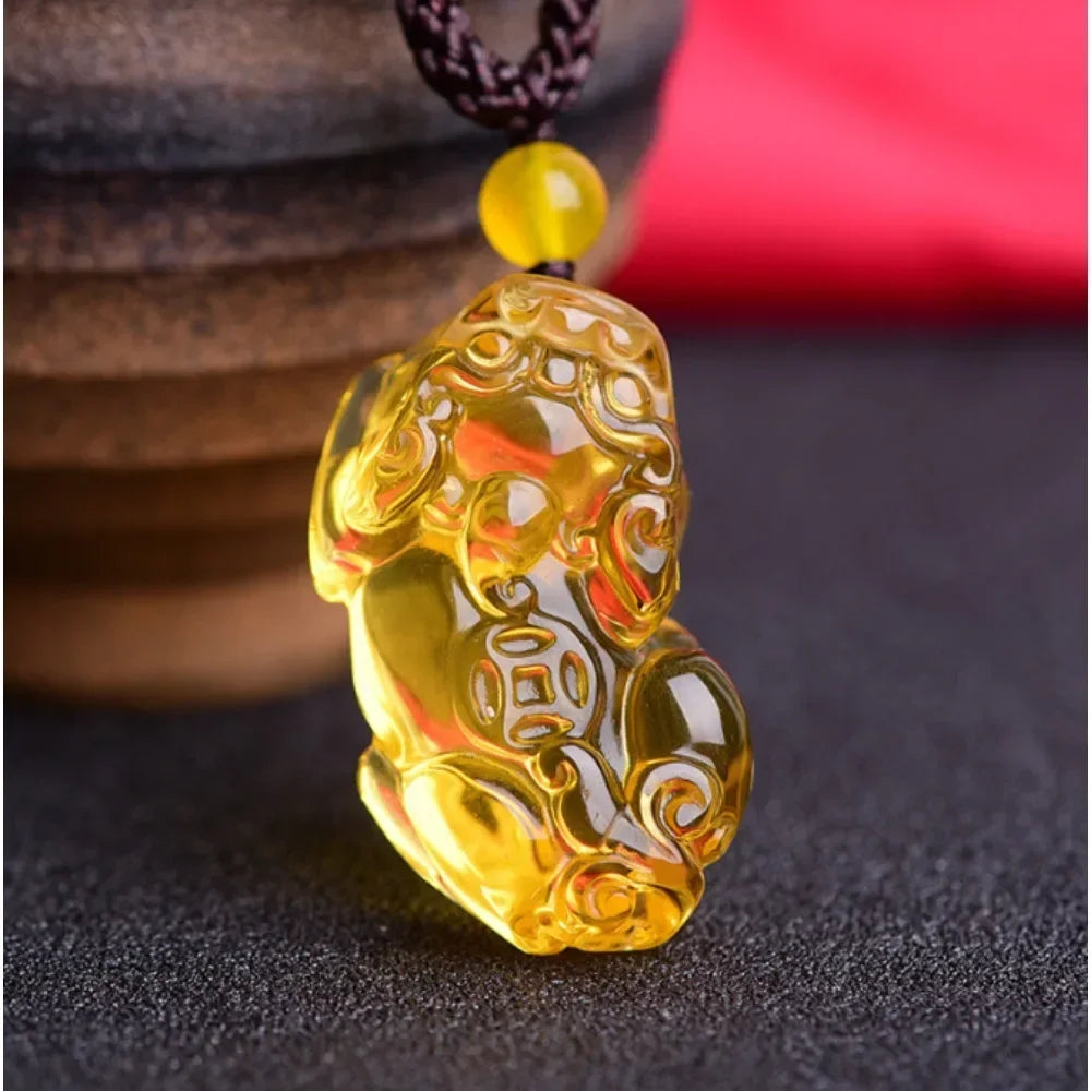 Collier Pixiu Citrine – Porte-Bonheur