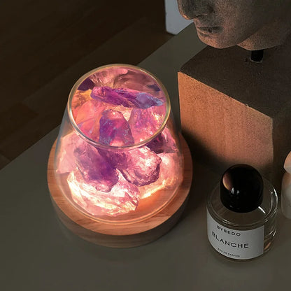 Lampe de Table Sel de l’Himalaya – Diffuseur & Déco