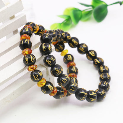 Bracelet Agate & Ambre 8 mm – Chance & Charme