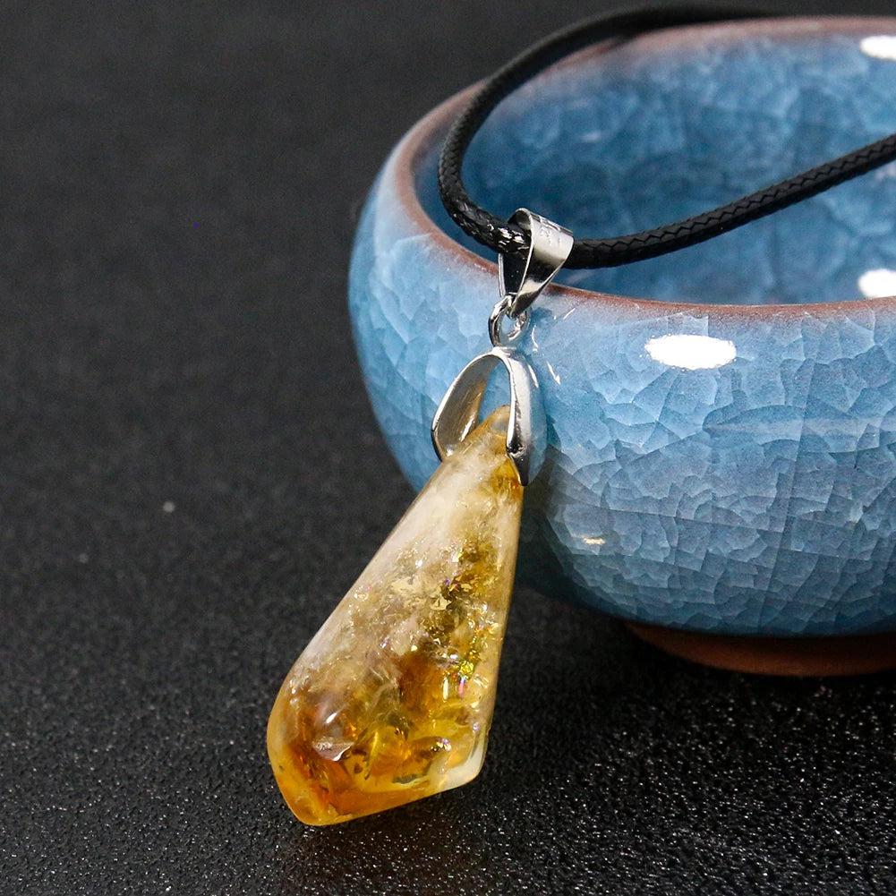 Collier Choker Citrine Quartz – Énergétique