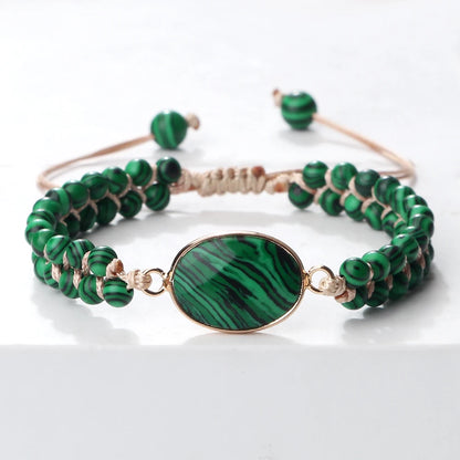 Bracelet Malachite Vert – Pierre Naturelle & Énergie