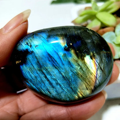 Pierre de Paume Labradorite Jaune – Feng Shui