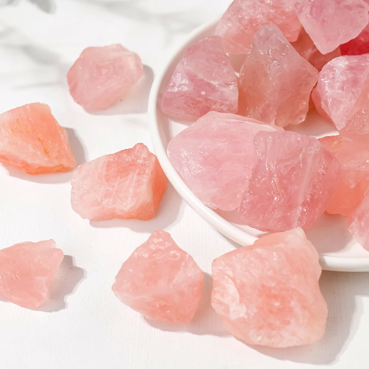 50g de Pierres Quartz Rose Brutes – Décoration