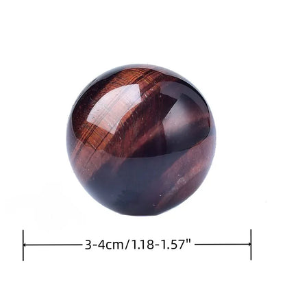 Sphère Œil de Tigre Rouge – Reiki & Décoration