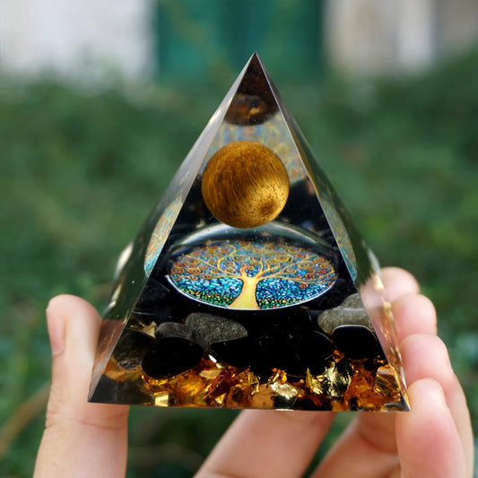 Pyramide Orgonite Améthyste – Énergie & Sérénité