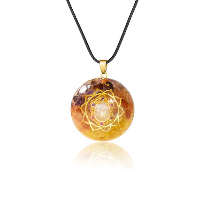 Collier Chakra – Agate Rouge & Citrine