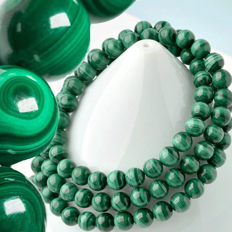 Bracelet Malachite 6/8/10 mm – Bien-Être