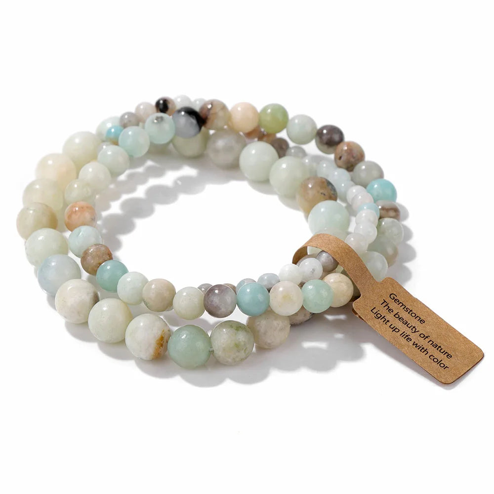 Bracelets Amazonite – Agates & Élastiques