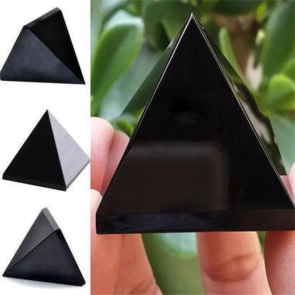 Pyramide Pierre de Protection Noire Shungite Reiki