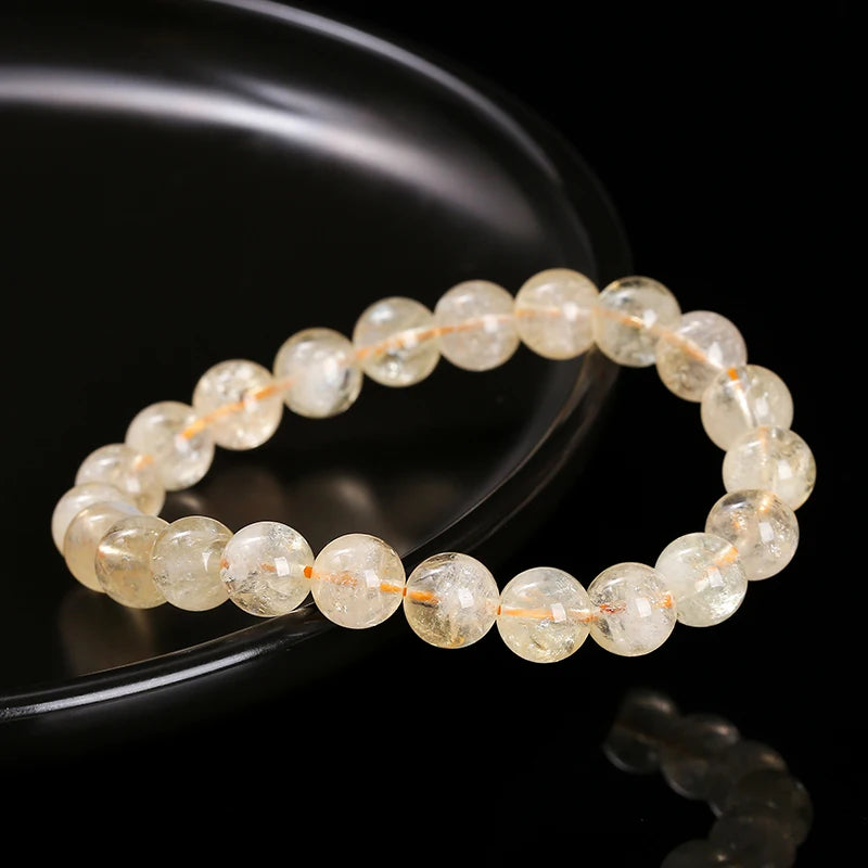 Bracelet Perles de Citrine – Reiki & Énergie