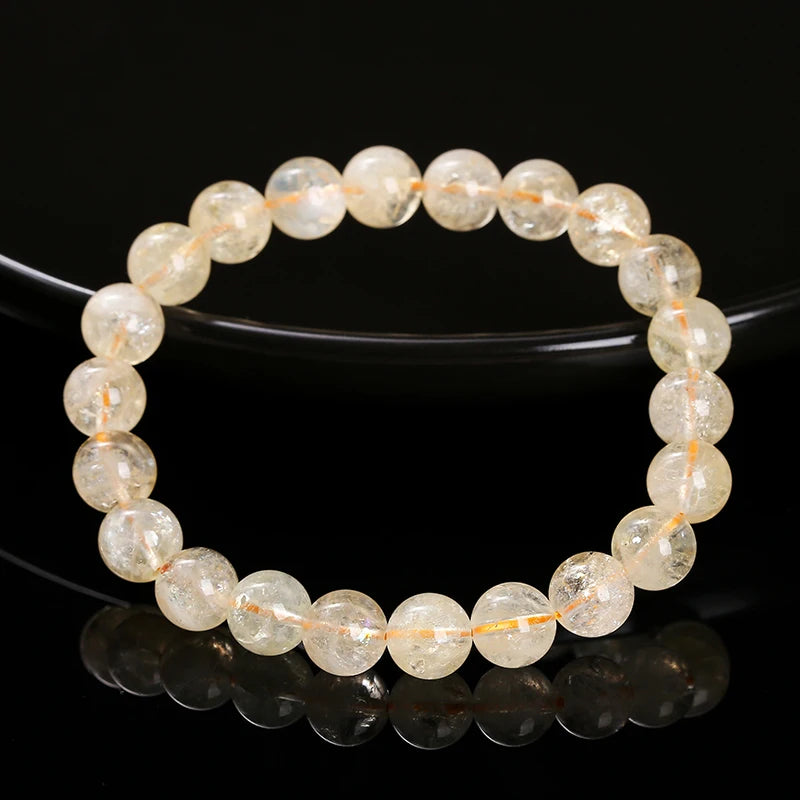 Bracelet Perles de Citrine – Reiki & Énergie