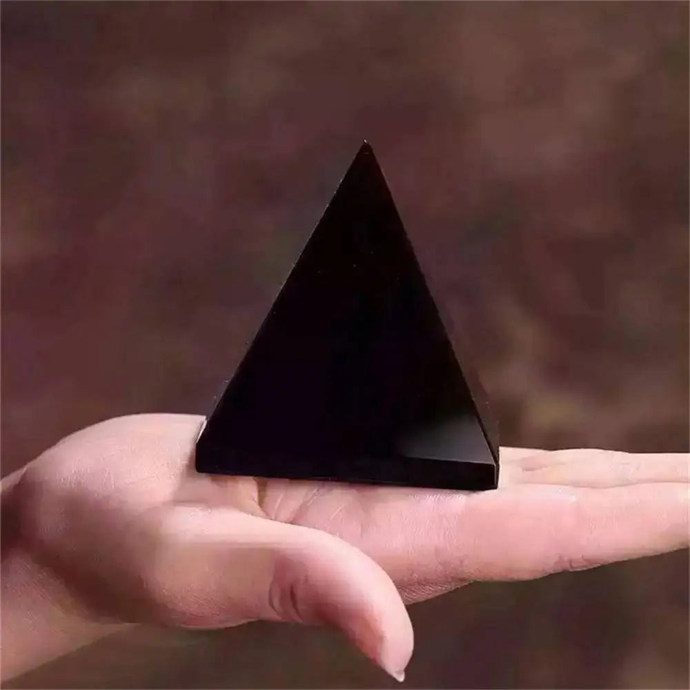 Pyramide Pierre de Protection Noire Shungite Reiki