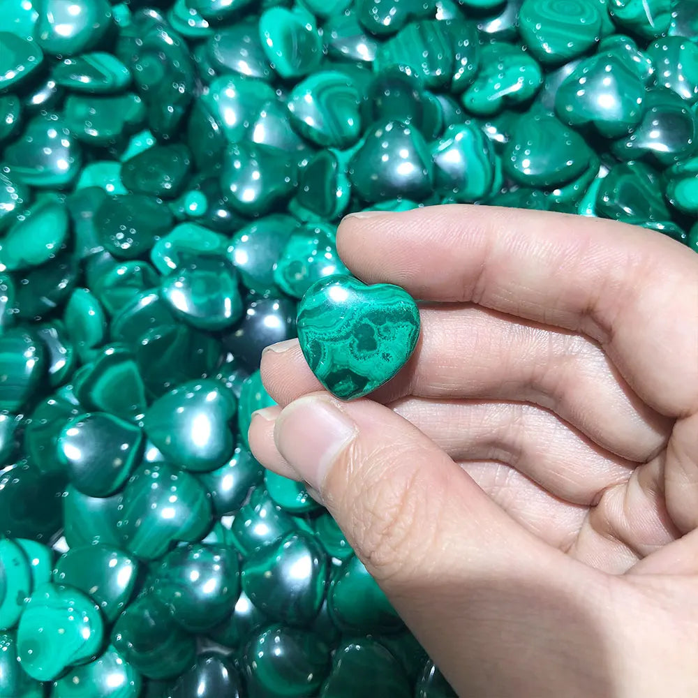 Cœur Pierre Malachite – Reiki & Décoration