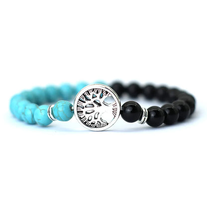 Bracelet Arbre de Vie – Œil de Tigre & Obsidienne