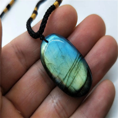 Collier Labradorite Naturelle & Quartz Énergétique