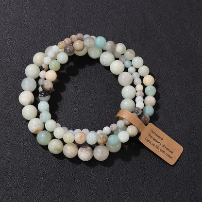 Bracelets Amazonite – Agates & Élastiques