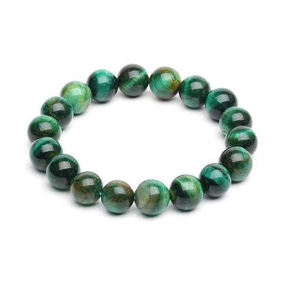 Bracelet Vert Œil de Tigre & Quartz Lave