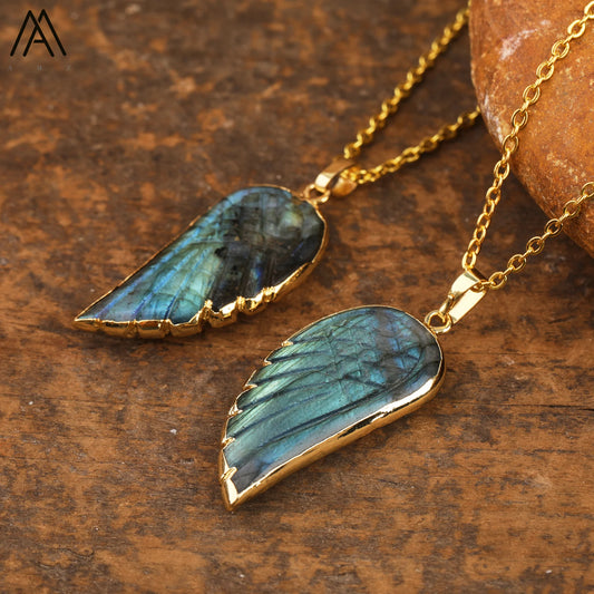 Collier Aile d’Ange Labradorite & Fluorite